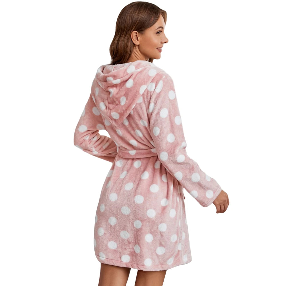 Plush Hooded Bathrobe